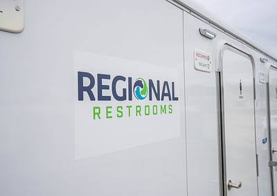 Regional Restrooms logo on trailer